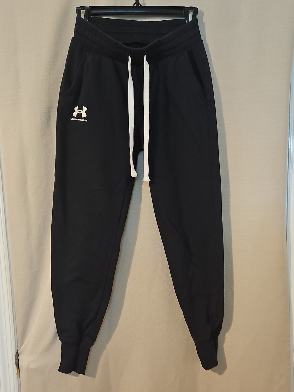 Under Armour Black Joggers with White Drawstring